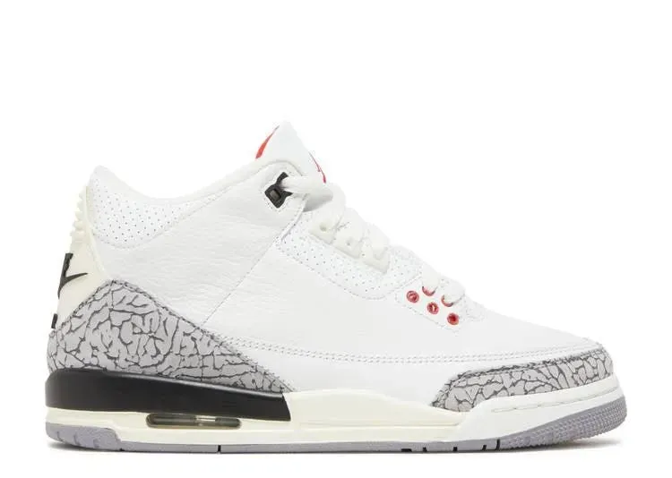 Best Sneakers For High Arch Air Jordan 3  White Cement Reimagined (GS)