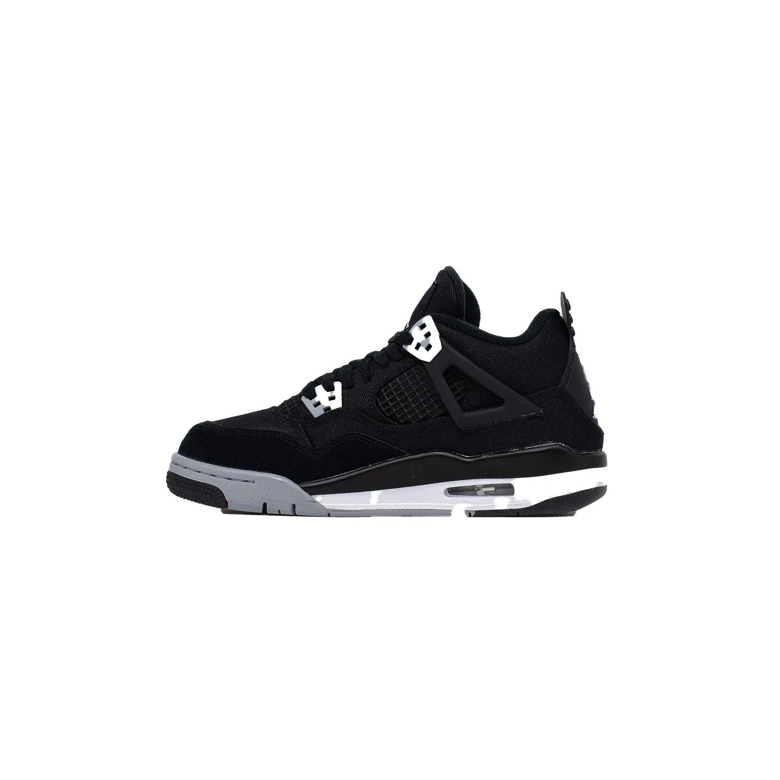 J Sport Sneakers Air Jordan 4 (GS), Black Canvas