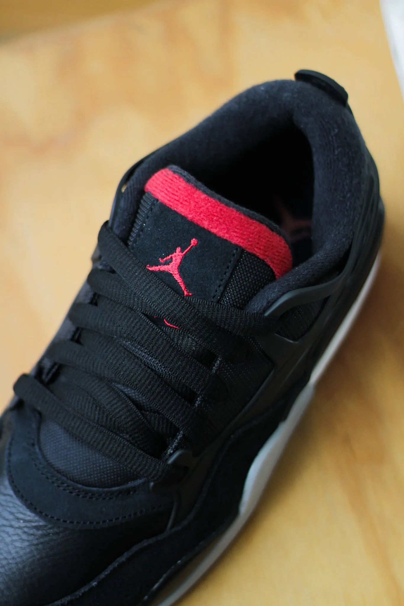 Bridal Party Sneakers AIR JORDAN 4 RM "BLACK/VARSITY RED-WOLF GREY-WHITE"