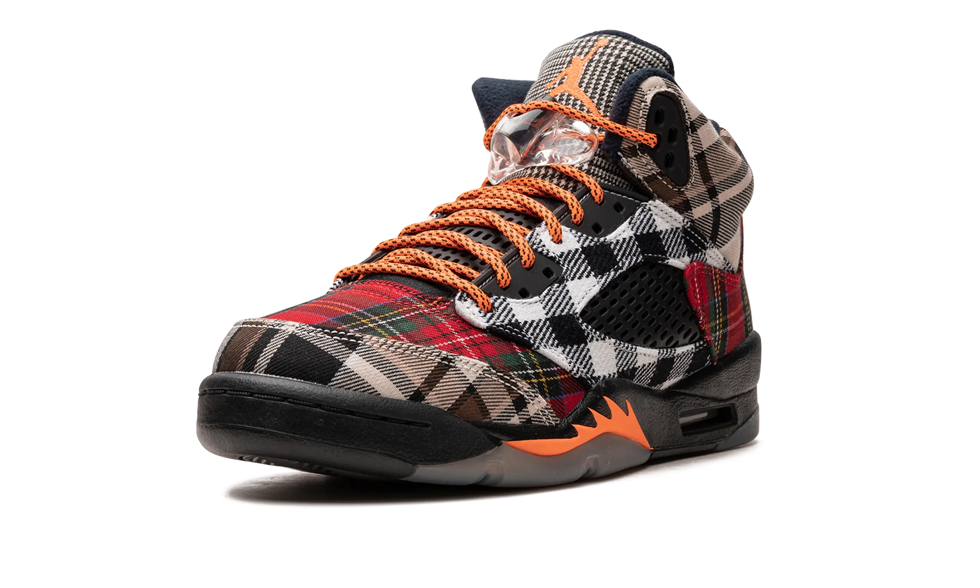 Red And White Sneakers Air Jordan 5 GS "Plaid"