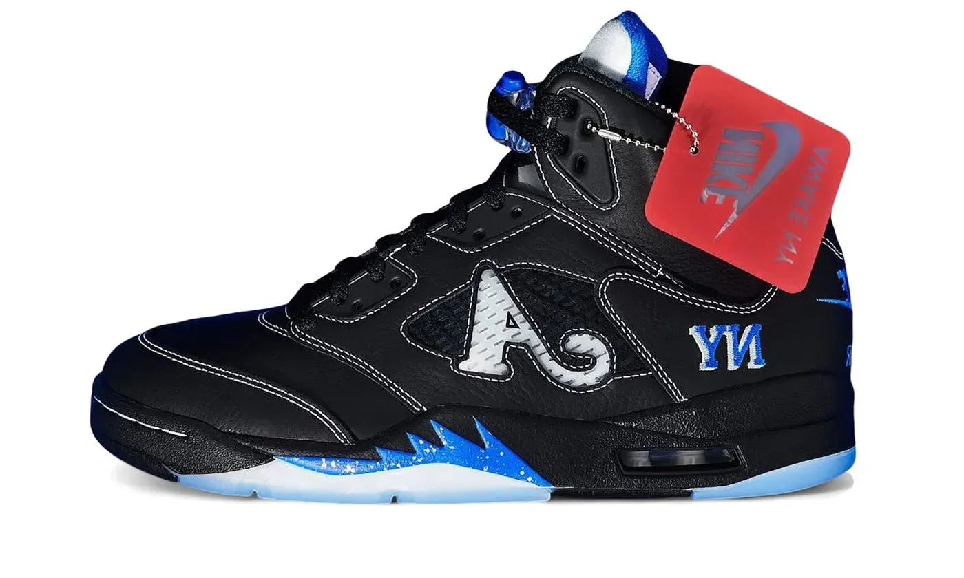 Walking Sneakers With Arch Support Air Jordan 5 Retro Awake NY Black