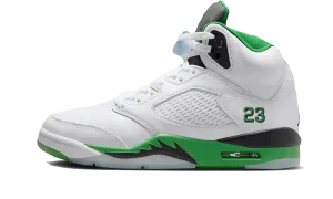 Air Jordan 5 Retro Lucky Green Sneakers Clipart