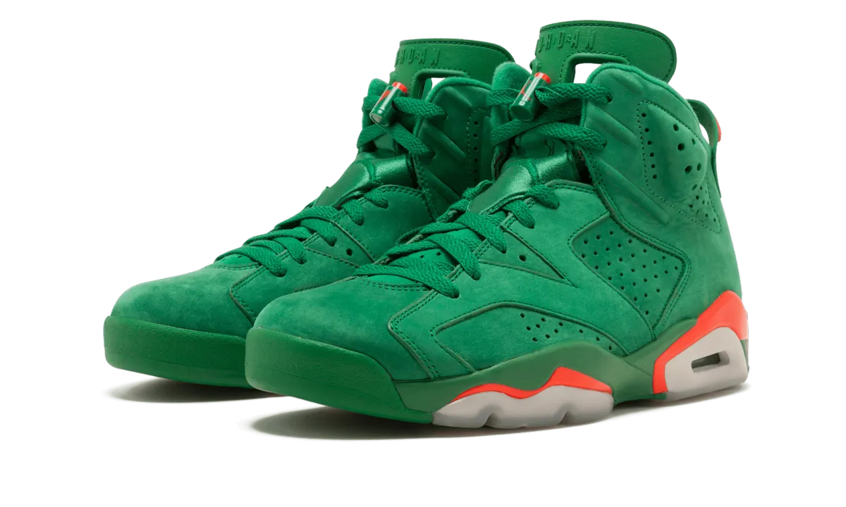 Air Jordan 6 Retro NRG "Green Suede Gatorade" Gucci Shoes Sneakers