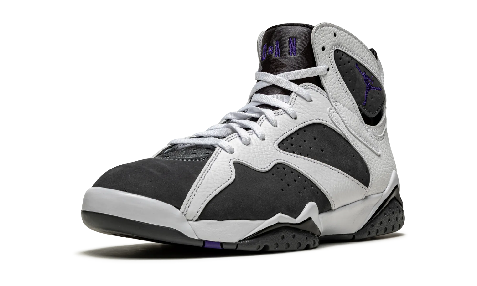 White Leather Sneakers Air Jordan 7 Retro GS "Flint 2021"