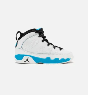 Air Jordan 9 Retro Powder Blue Preschool Lifestyle Shoe - Summit White/Black/Powder Blue Sneakers Clip Art