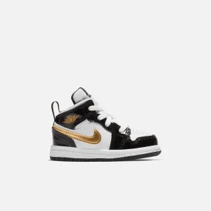 Texans Sneakers Air Jordan Kids' 1 Mid SE Black Gold (TD)