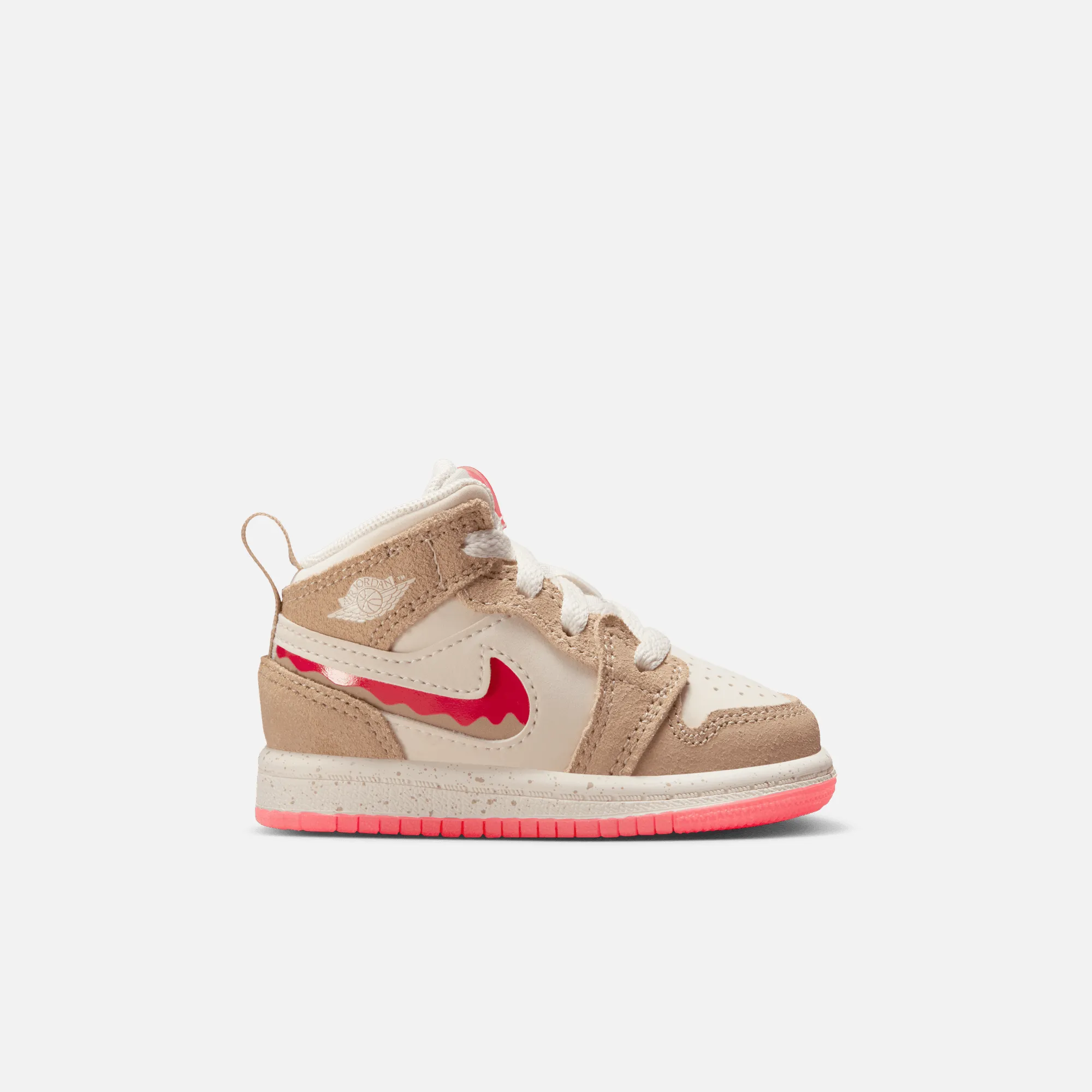 Air Jordan Kids' 1 Mid SE Peanut Butter & Jelly (TD) Casual Shoes Low Price