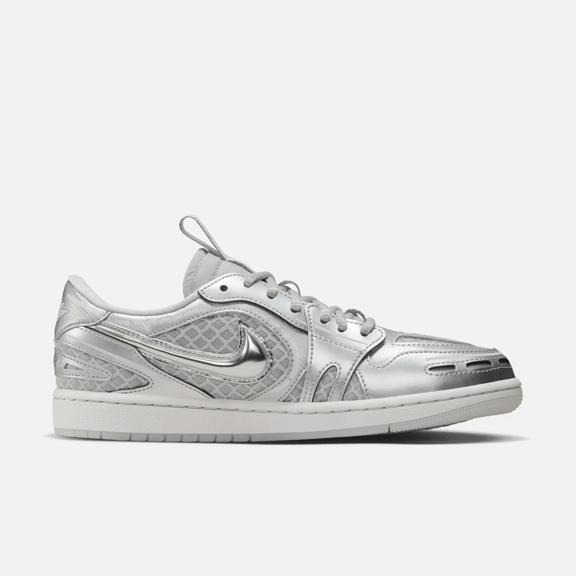 Air Jordan Women's 1 Low Method of Make V3 Metallic Silver Vegan Business Shoes