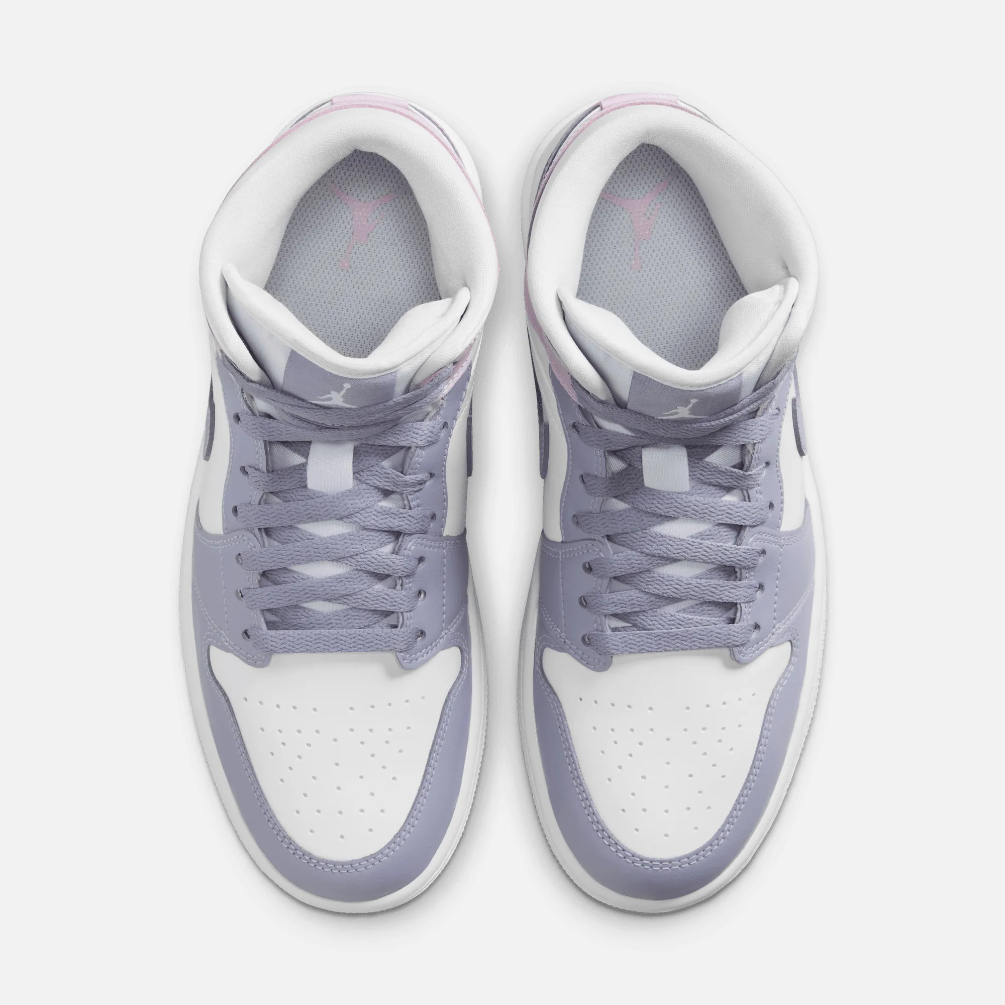 Air Jordan Women's 1 Mid Indigo Haze Doll White Casa Blanca Sneakers