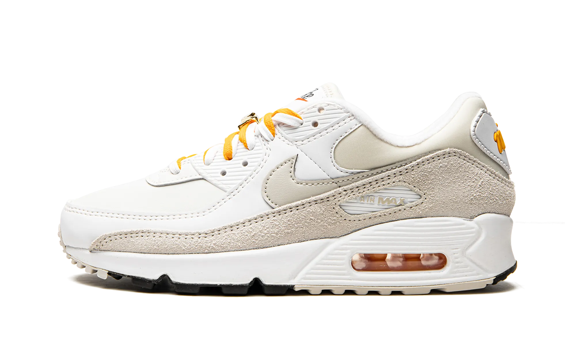 Nike Velcro Shoes For Adults AIR MAX 90 NMS WMNS "Light Bone University Gold"
