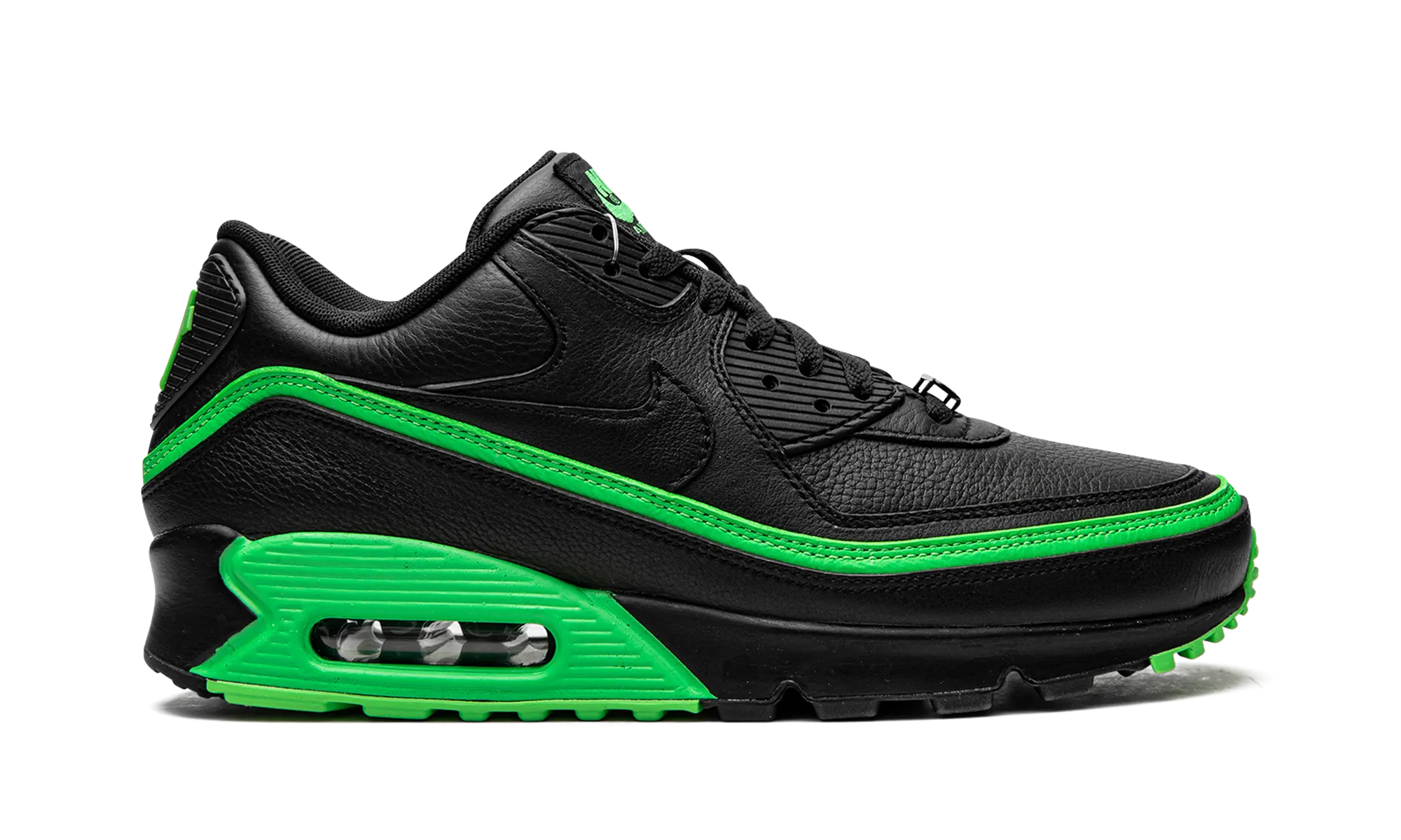 Air Max 90 / UNDFTD "Undefeated Black/Green" Nike Mesh Running Shoes