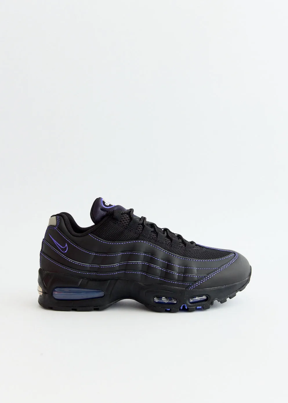 Air Max 95 OG 'Black Persian Violet' Sneakers Nike Chrome Shoes