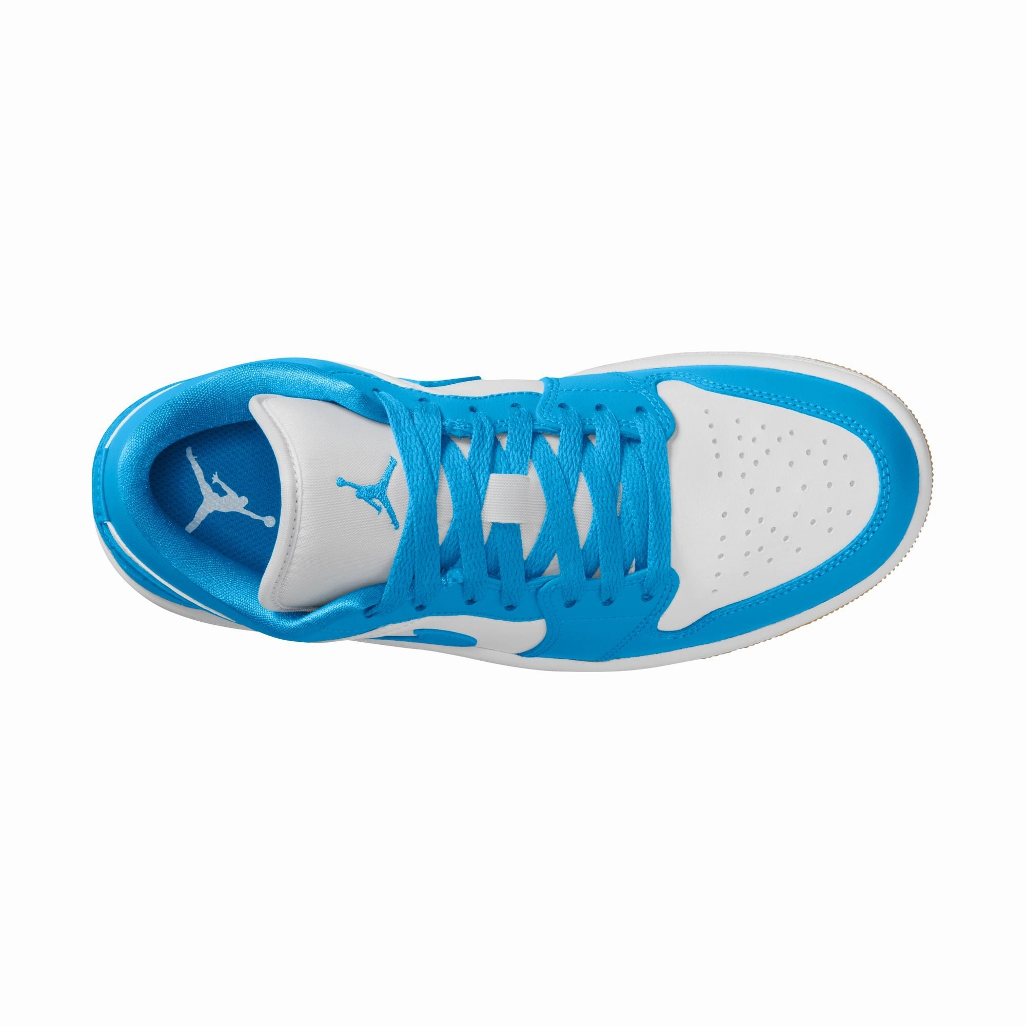 Air Jordan 1 Low Women's Shoes Color: White/dk Powder Blue-gum Light Brown DC0774-104 Givenchy Sport Sneakers