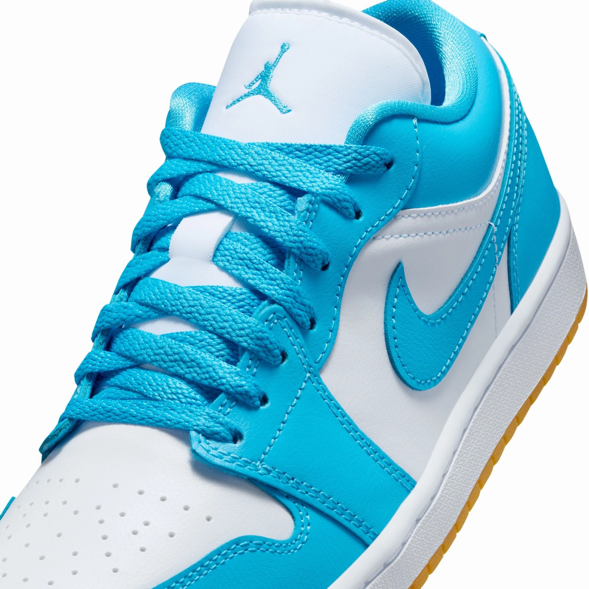 Best Weight Training Sneakers Air Jordan 1 Low Women's Shoes Color: White/dk Powder Blue-gum Light Brown DC0774-104