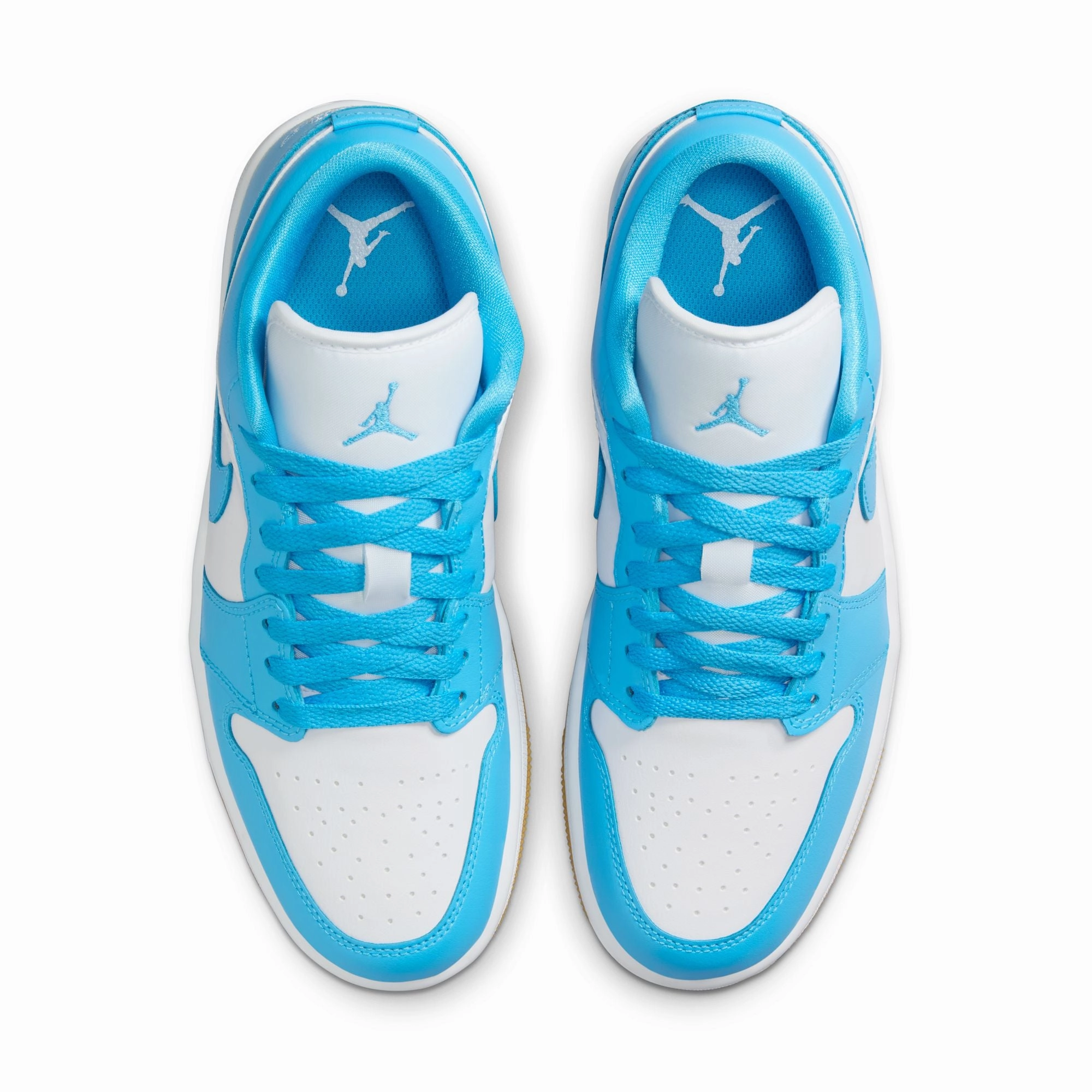 Air Jordan 1 Low Women's Shoes Color: White/dk Powder Blue-gum Light Brown DC0774-104 Sneakers Company