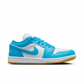 Air Jordan 1 Low Women's Shoes Color: White/dk Powder Blue-gum Light Brown DC0774-104 Sneakers Winooski