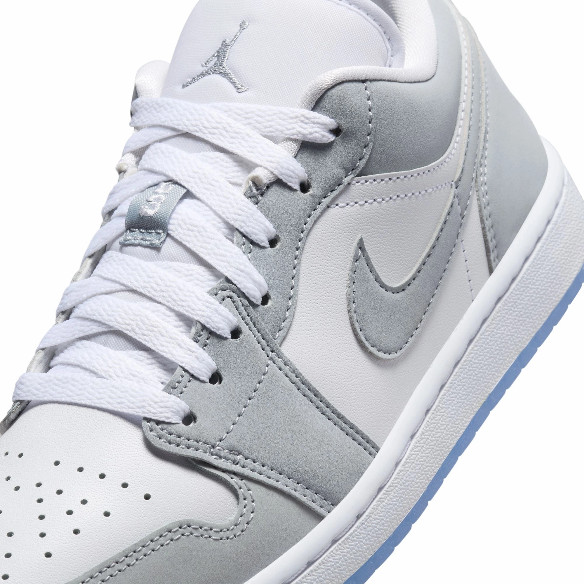 Air Jordan 1 Low Women White/wolf Grey-aluminum DC0774-105 Sneakers 608