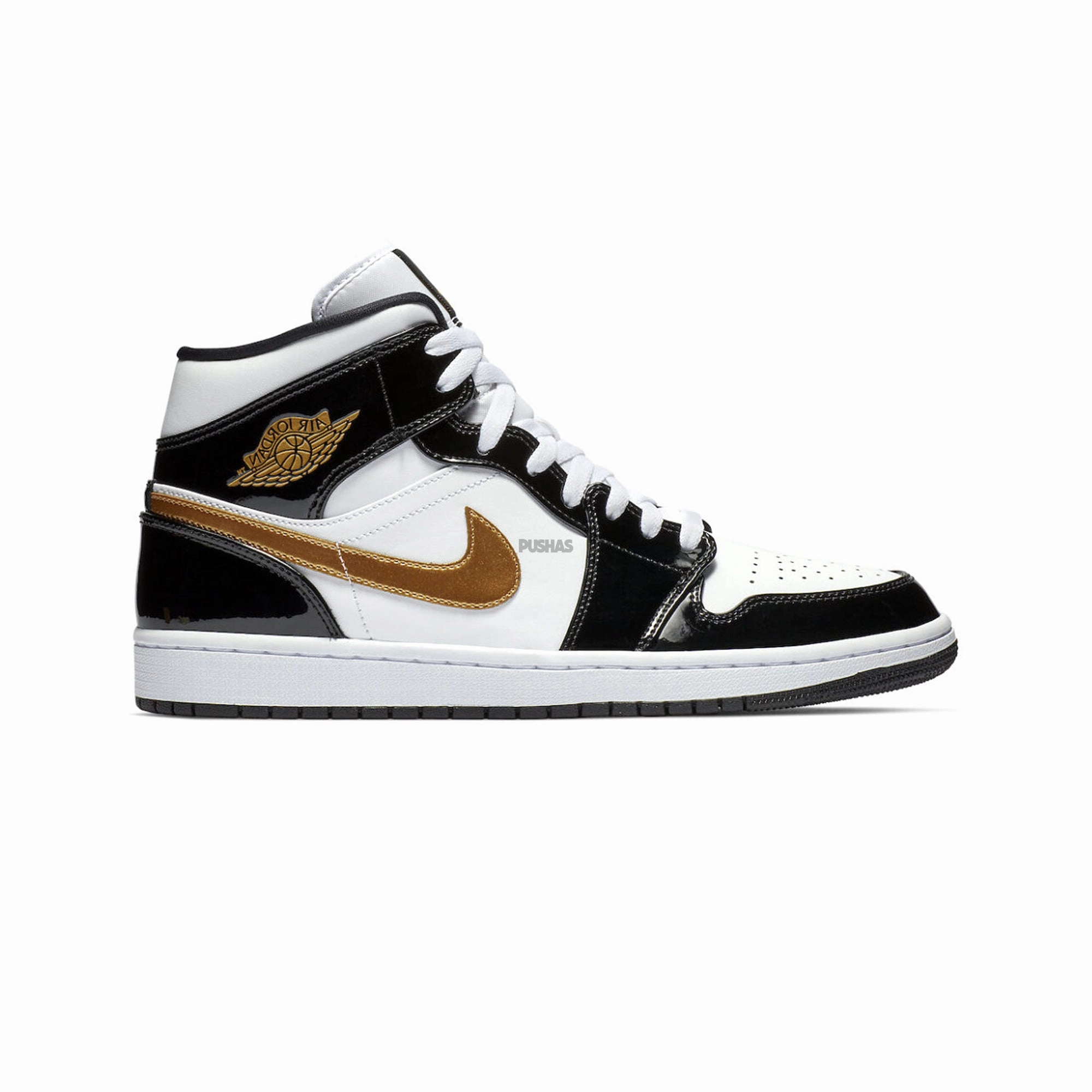Air Jordan 1 Mid 'Patent Black White Gold' (2019) Nike Air Force 1 Fontanka Casual Shoes