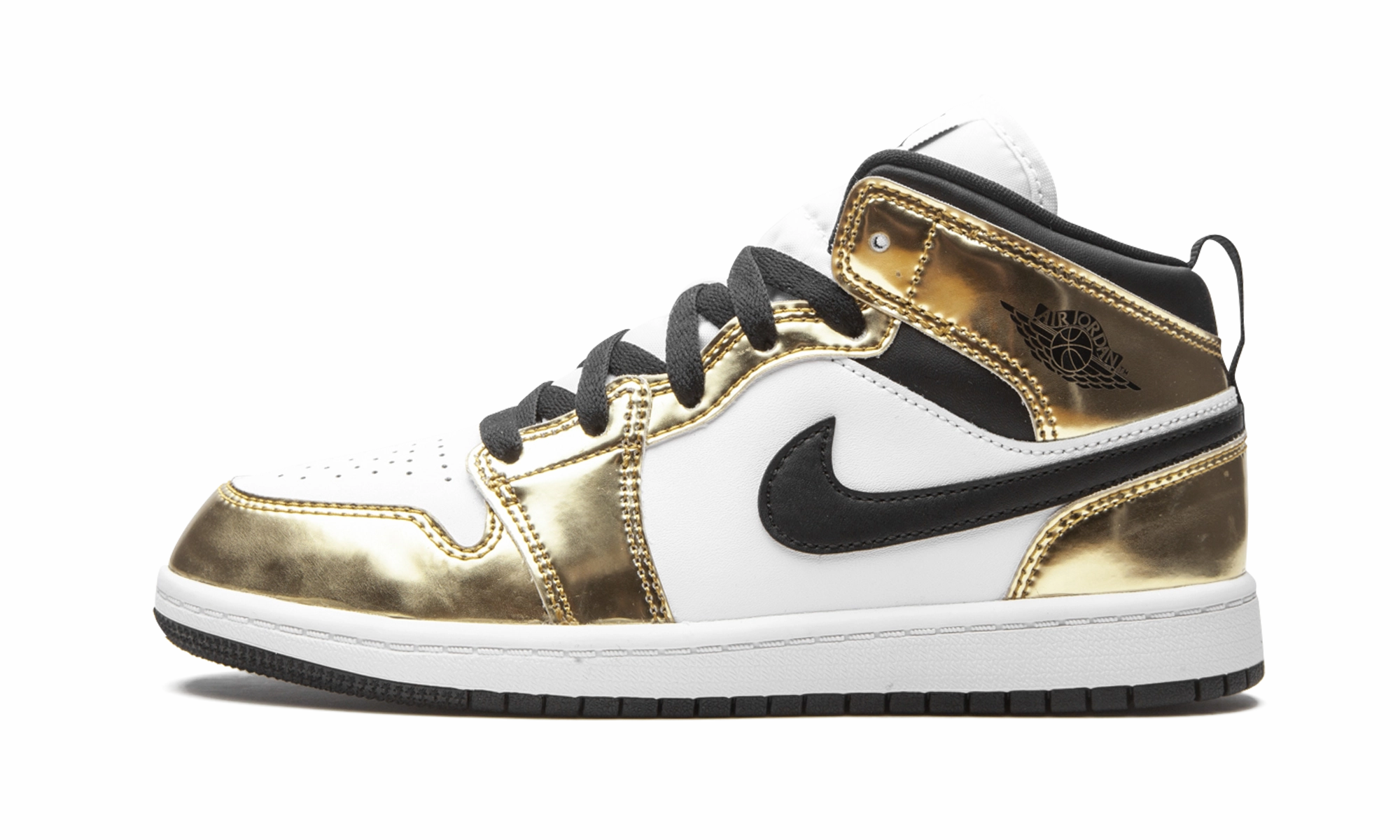 AIR JORDAN 1 MID SE PS "Metallic Gold" China Casual Shoes