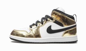 Blazer Mid '77 Casual Shoes Size 8 AIR JORDAN 1 MID SE PS "Metallic Gold"