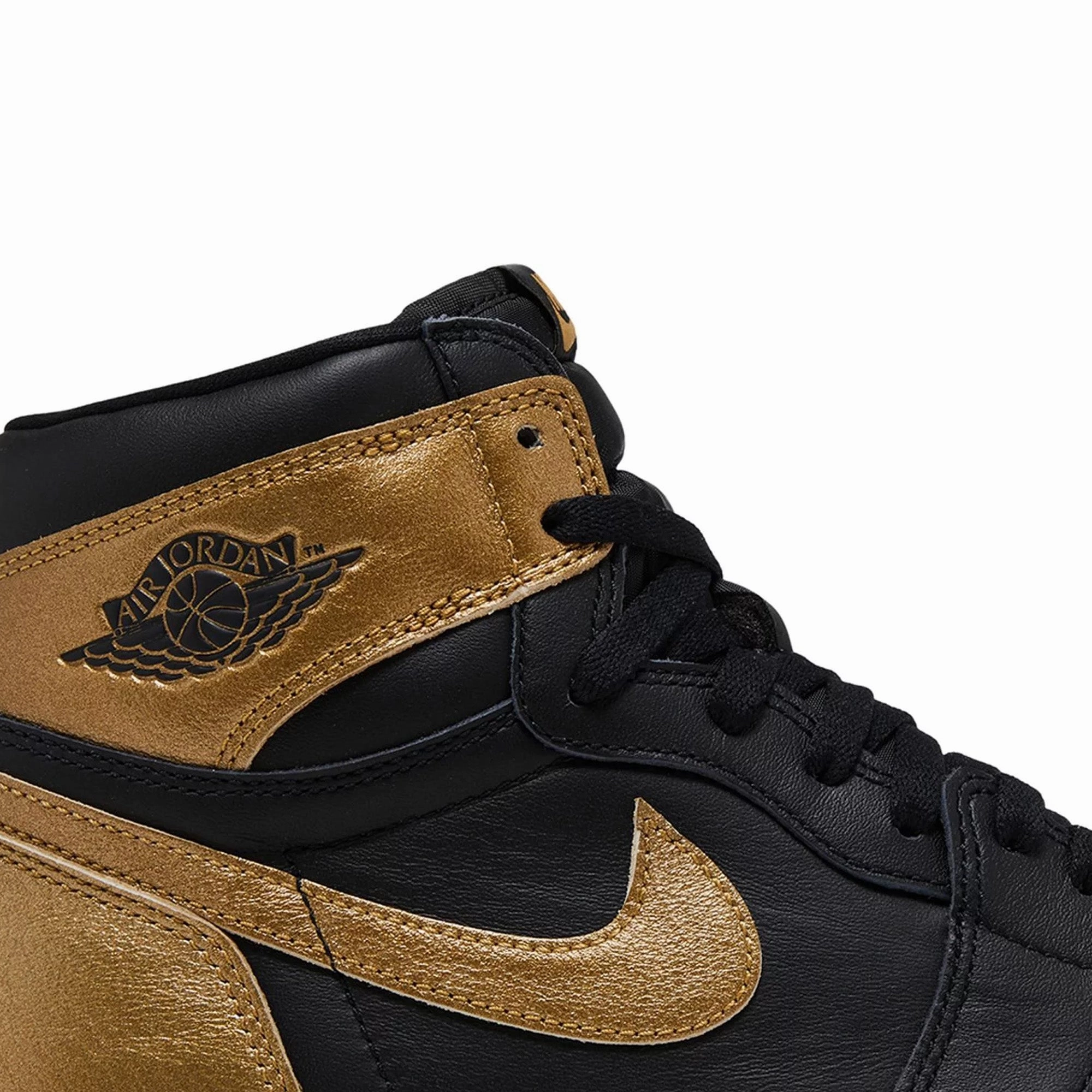 E-series Ad Casual Shoes Air Jordan 1 Retro High OG 'Black Metallic Gold' (2024)