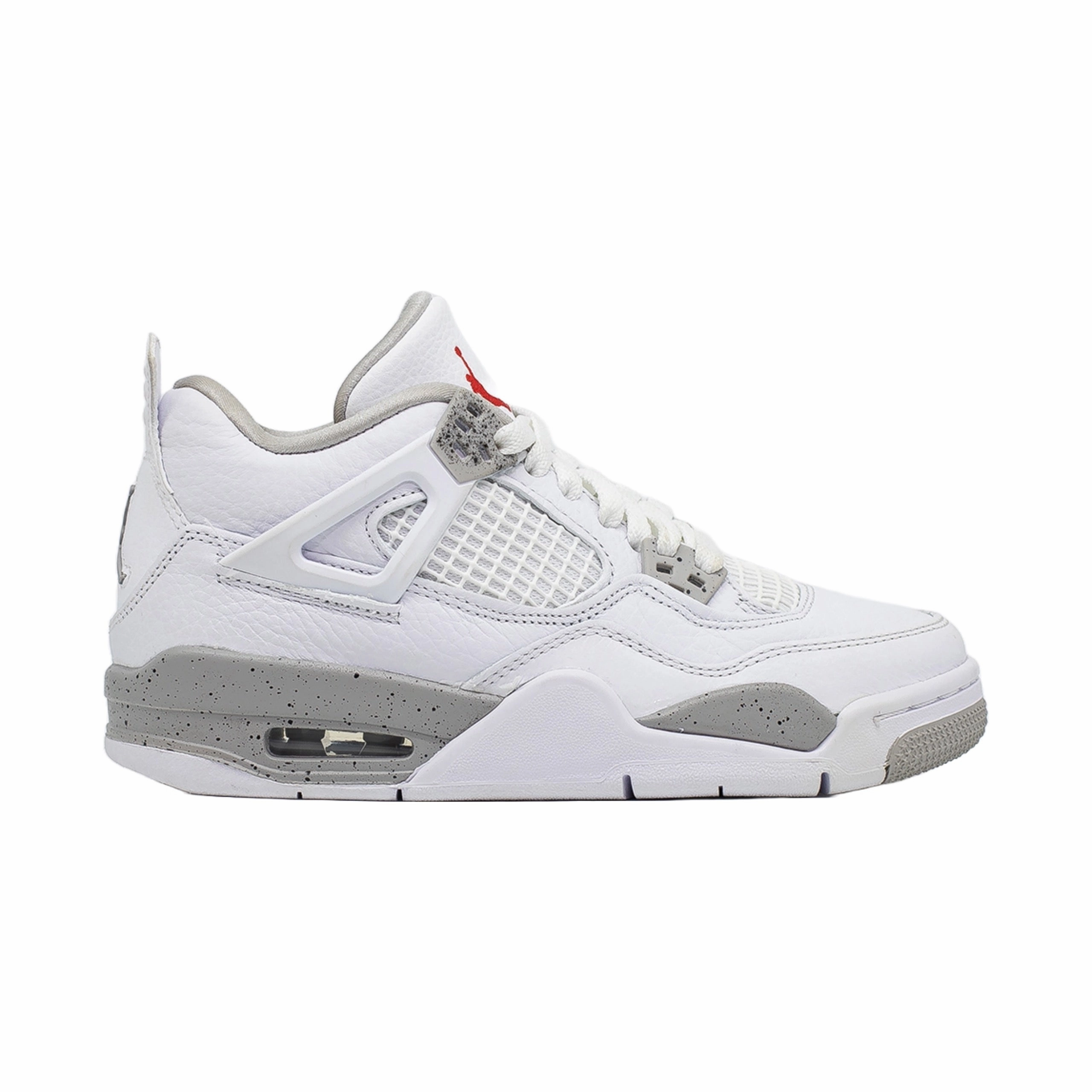 Air Jordan 4 (GS), White Oreo Paint On Sneakers