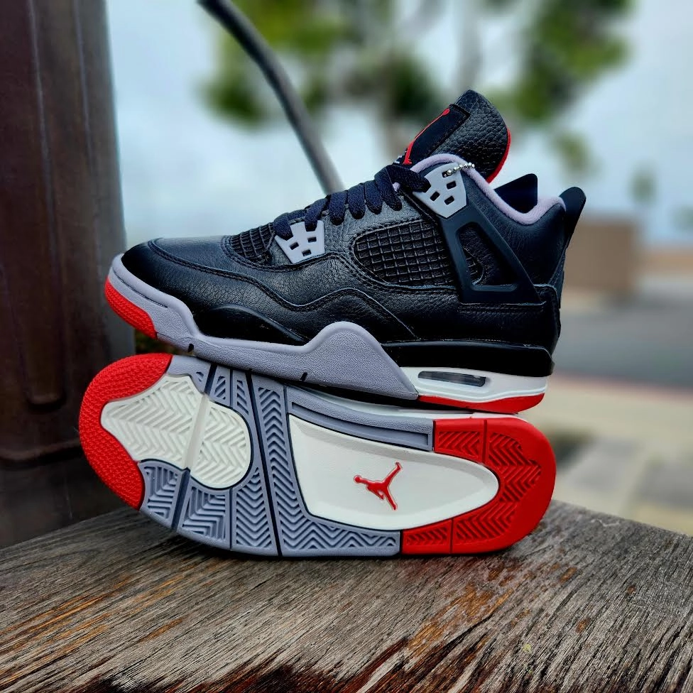 AIR JORDAN 4 RETRO (GS) 'BRED REIMAGINED' Bapesta Sneakers