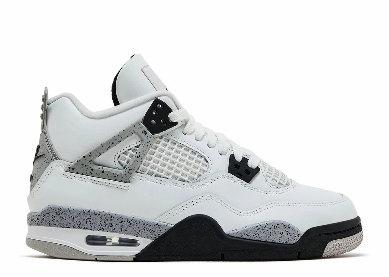 Adrenaline Sneakers Air Jordan 4 Retro OG GS "White Cement" 2025 (Wilmington Location)
