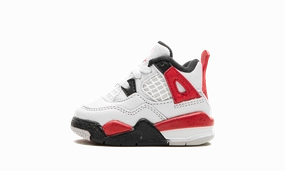 Air Jordan 4 TD "Red Cement" Casual Fashion Breathable Canvas Shoes
