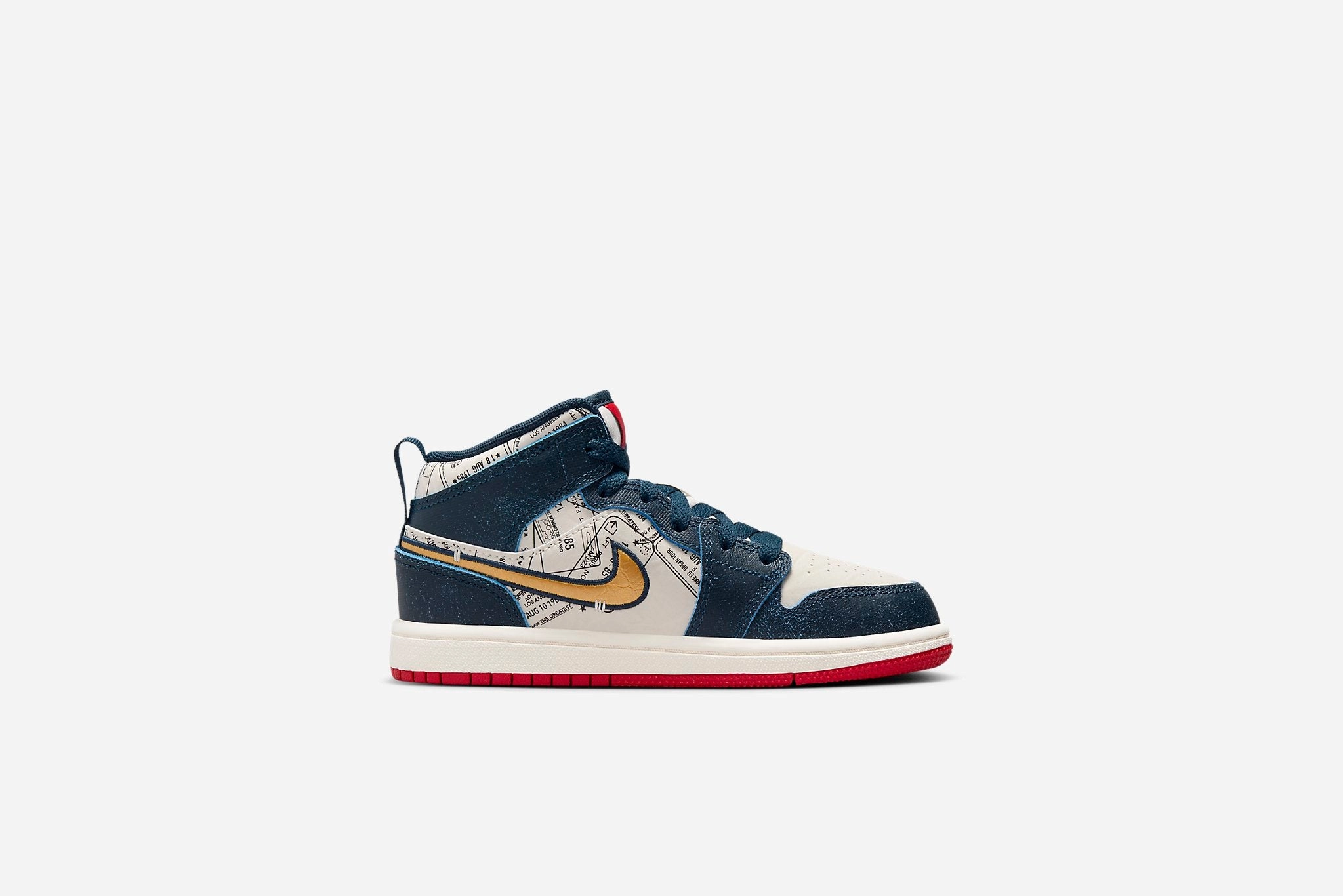 Louise Et Cie Sneakers Air Jordan "1 Mid" PS - Amory Navy / Metallic Gold