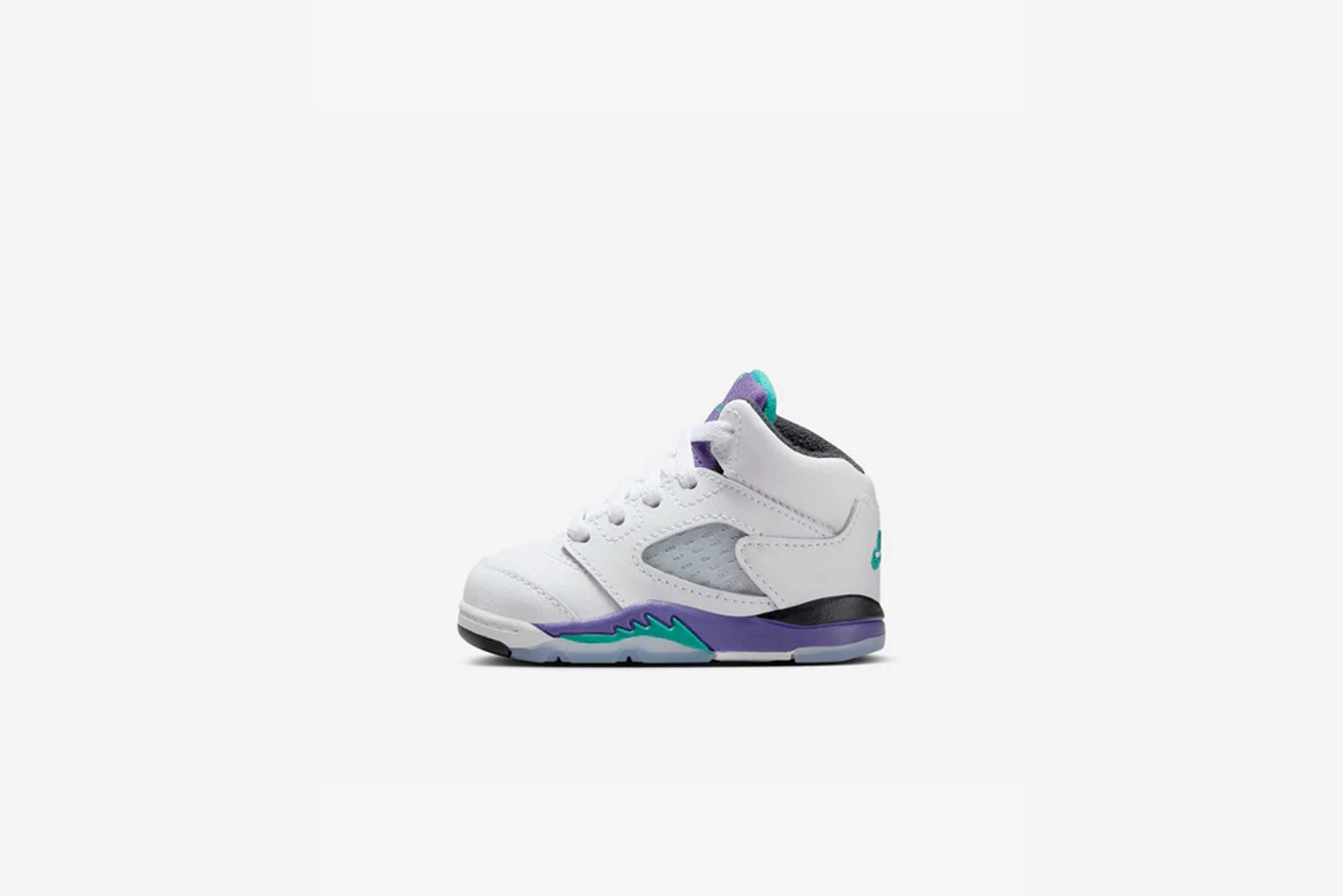 Air Jordan "5 Retro OG" TD - White / New Emerald / Grape Pastry Sneakers Angela Simmons