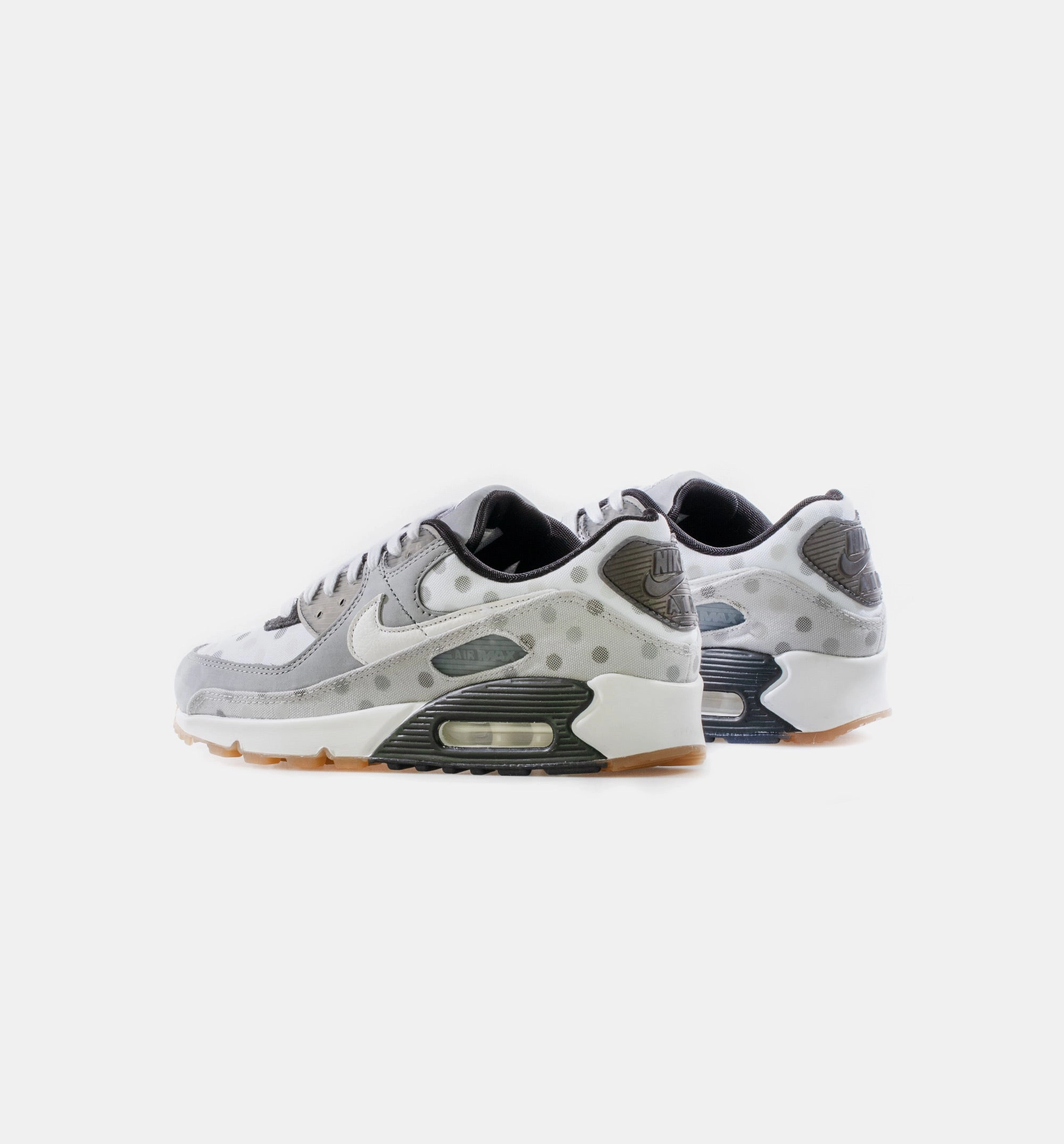 Air Max 90 White Polka Mens Lifestyle Shoe - Gray/White Air Max Nike Tennis Shoes