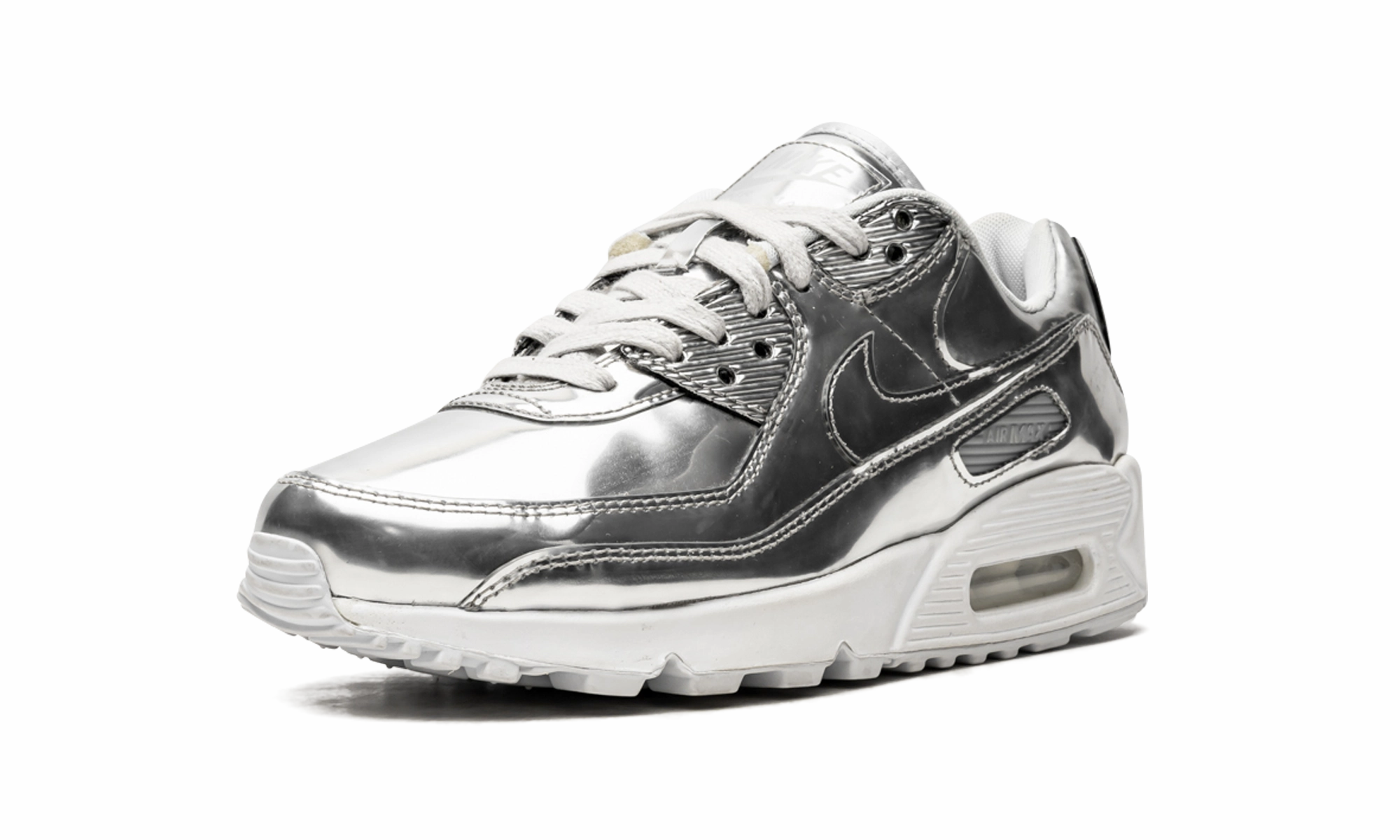 AIR MAX 90 WMNS "Metallic Pack - Silver" Nike Huarache Gym Shoes