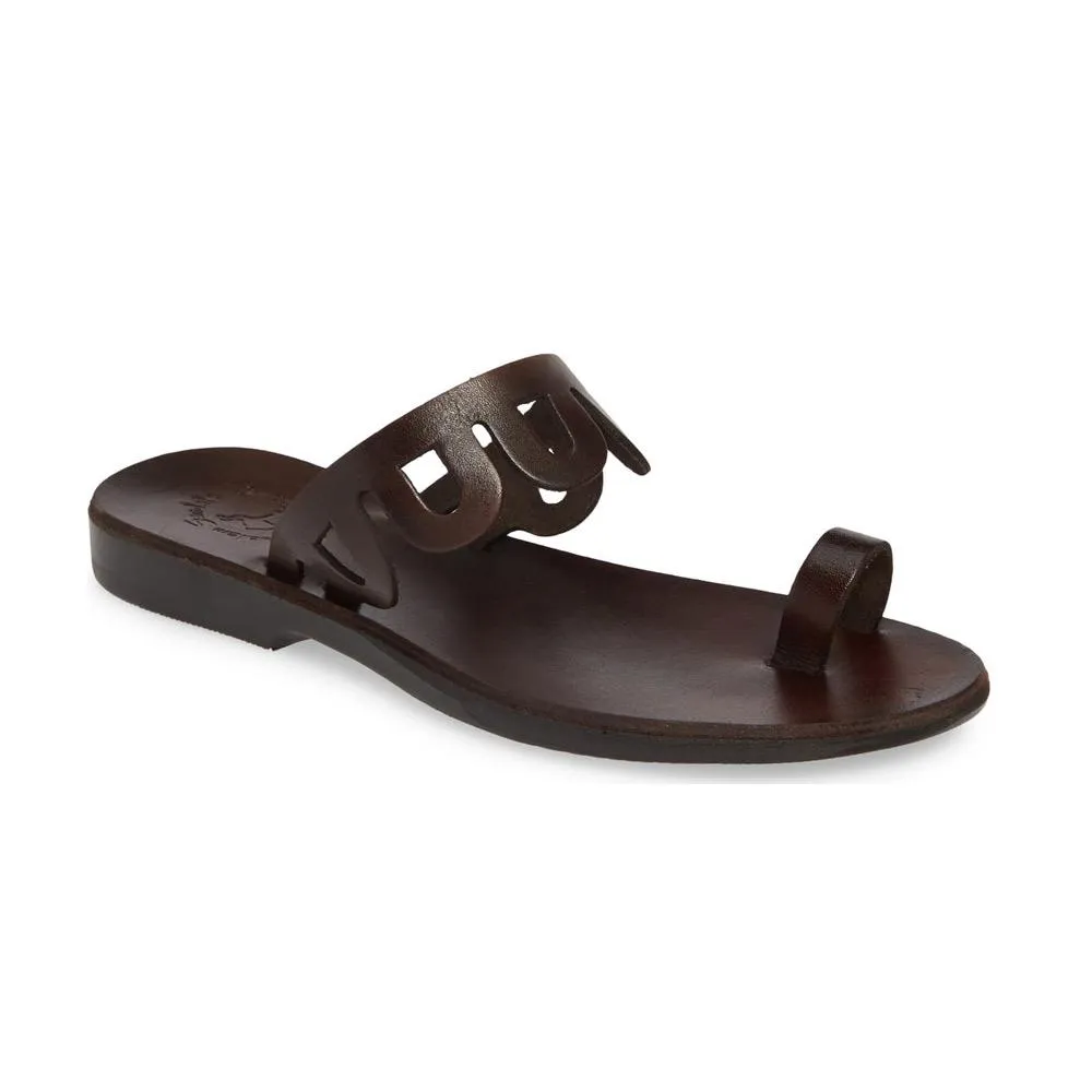 Aja - Leather Flat Sandal | Brown Indigo Rd Sandals