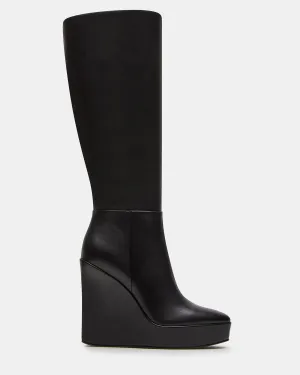 Sock Ankle Boots AKIRA BLACK LEATHER