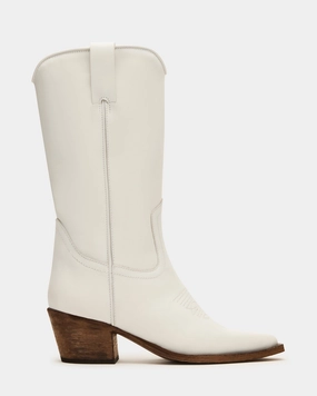 ALBANY WHITE LEATHER Tap Boots