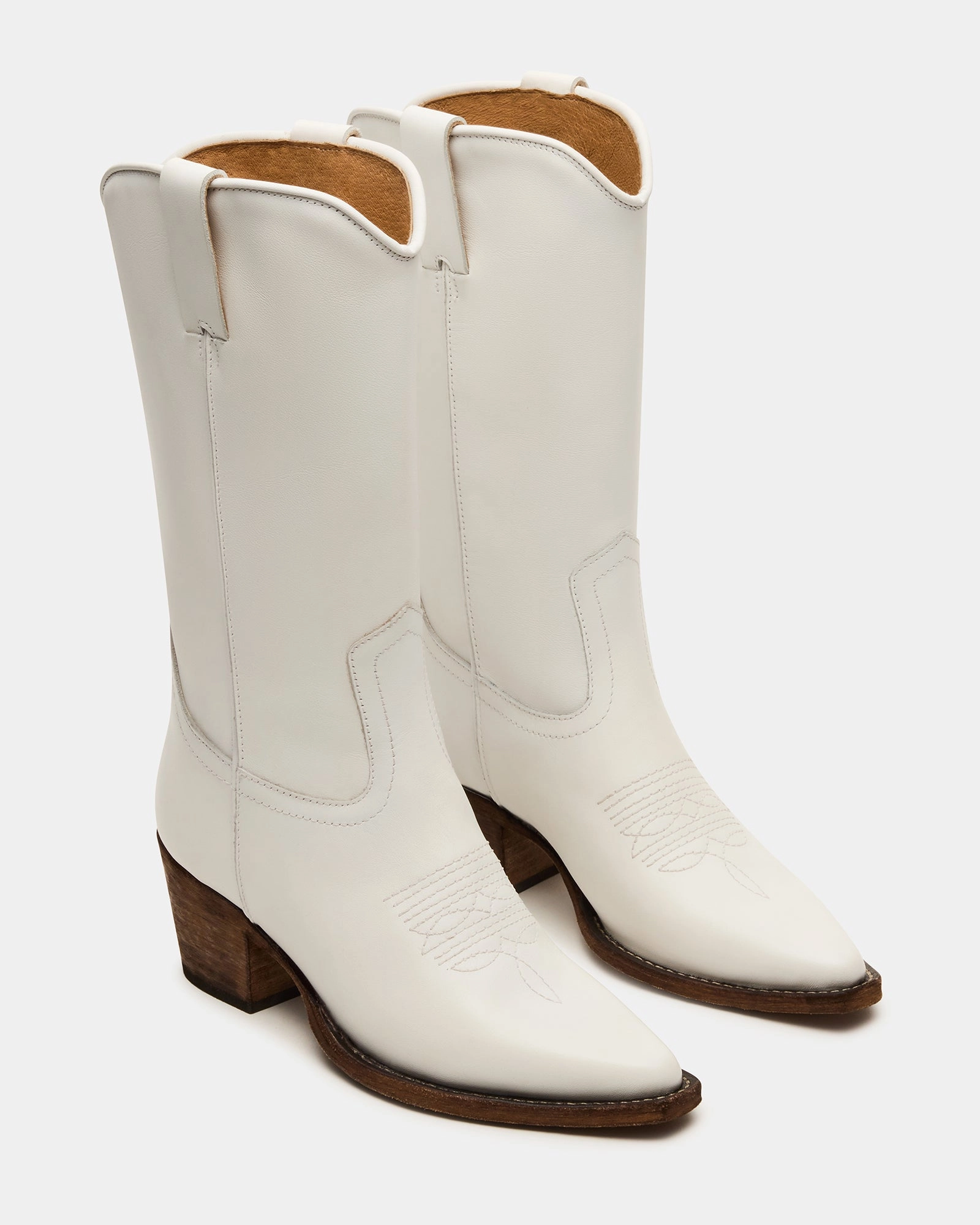 ALBANY WHITE LEATHER Rockies Boots