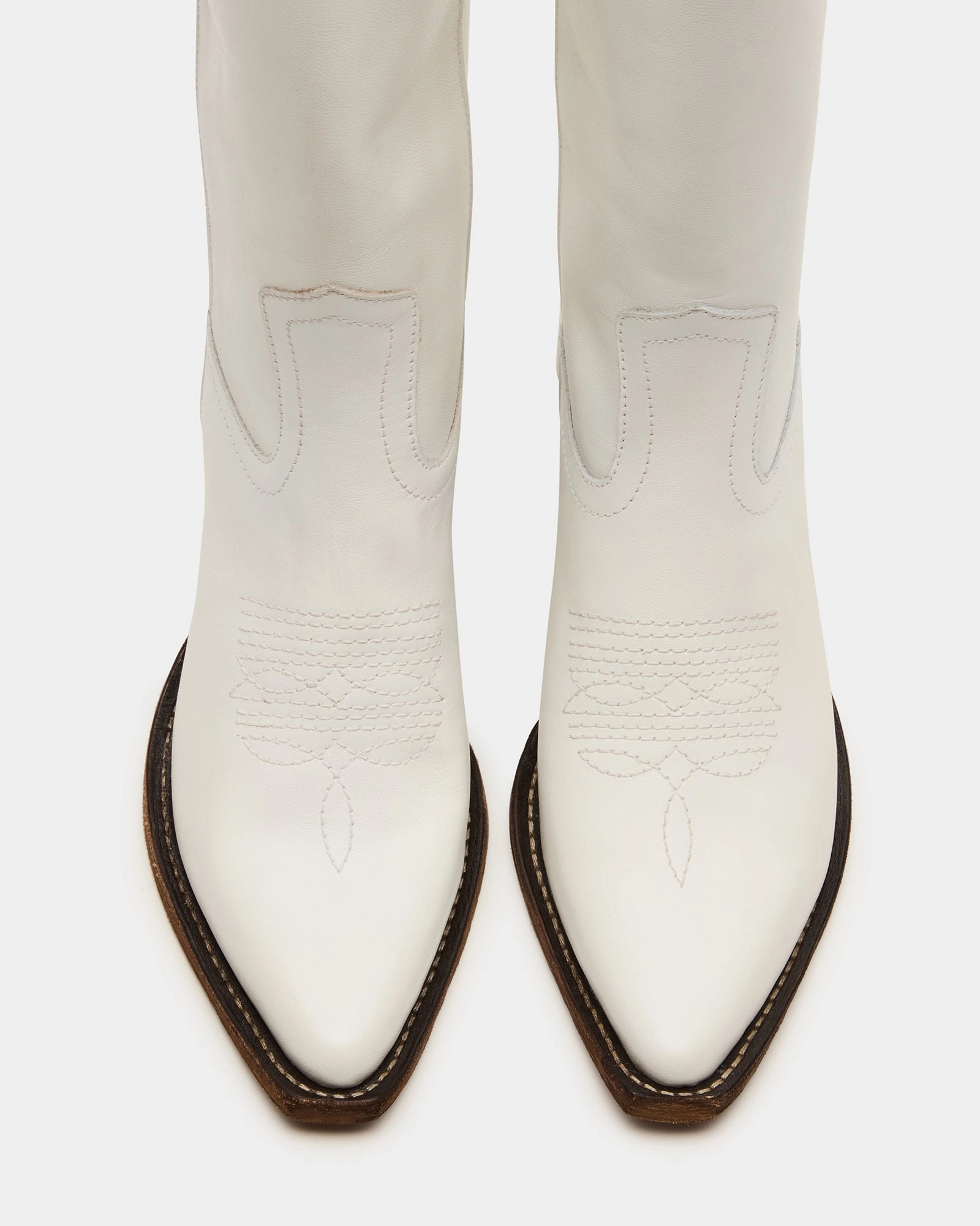 ALBANY WHITE LEATHER Dancing Boots