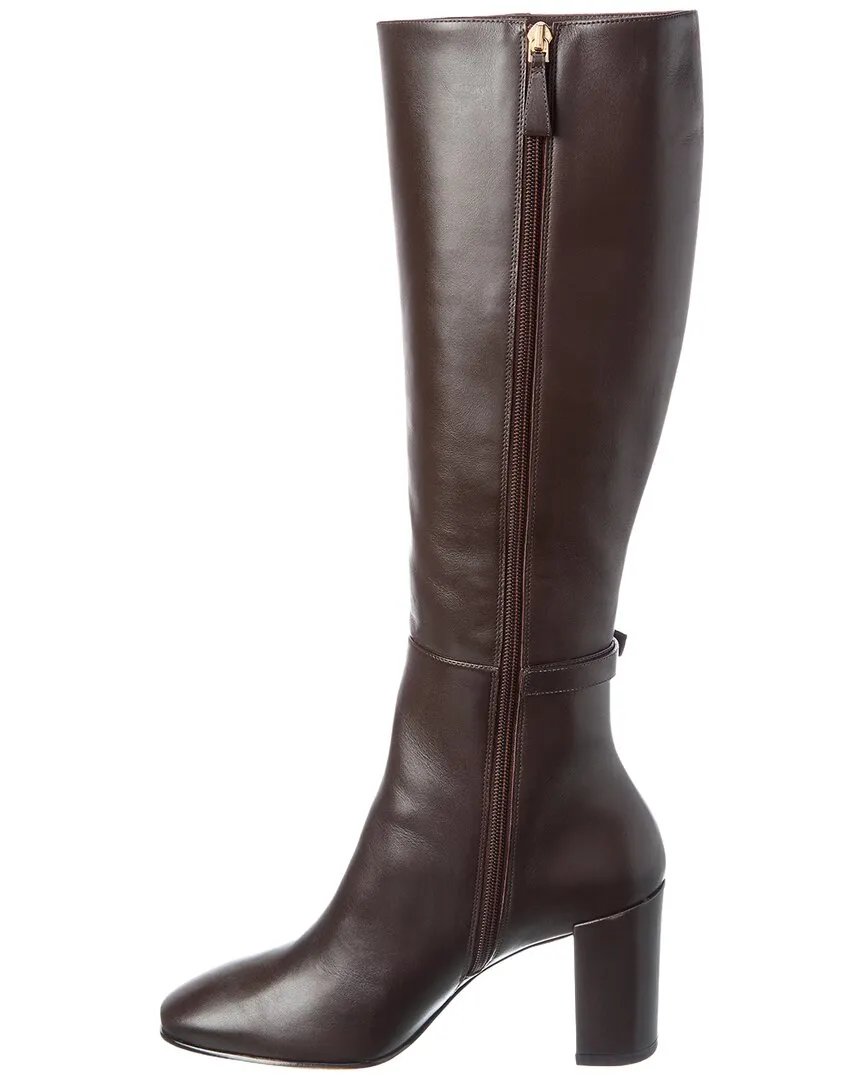 Alexandre Birman Candance 70 Leather Knee-High Boot Dog Boots With Suspenders