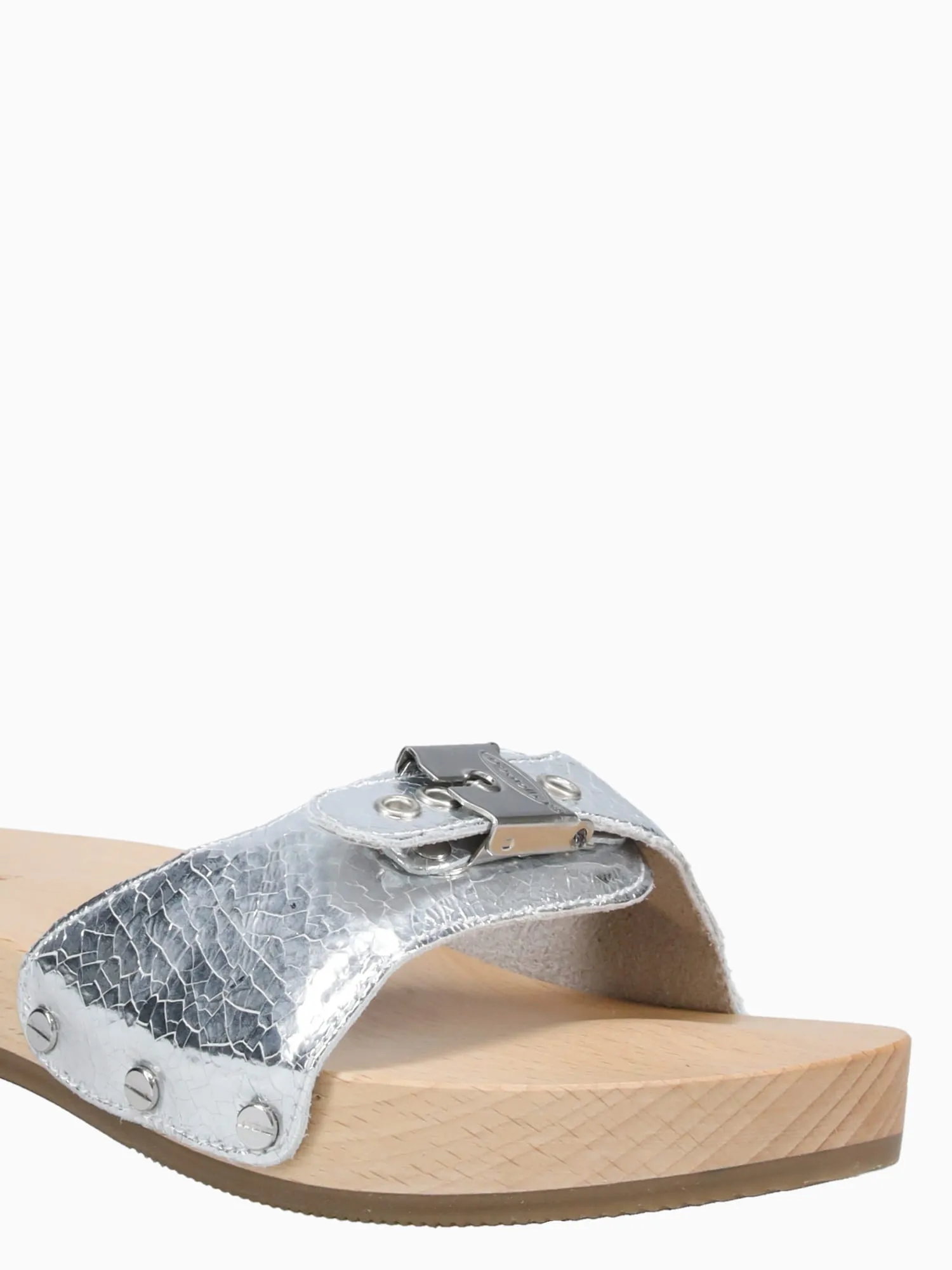 Casual Double Monk Strap Shoes Original Silver Leather