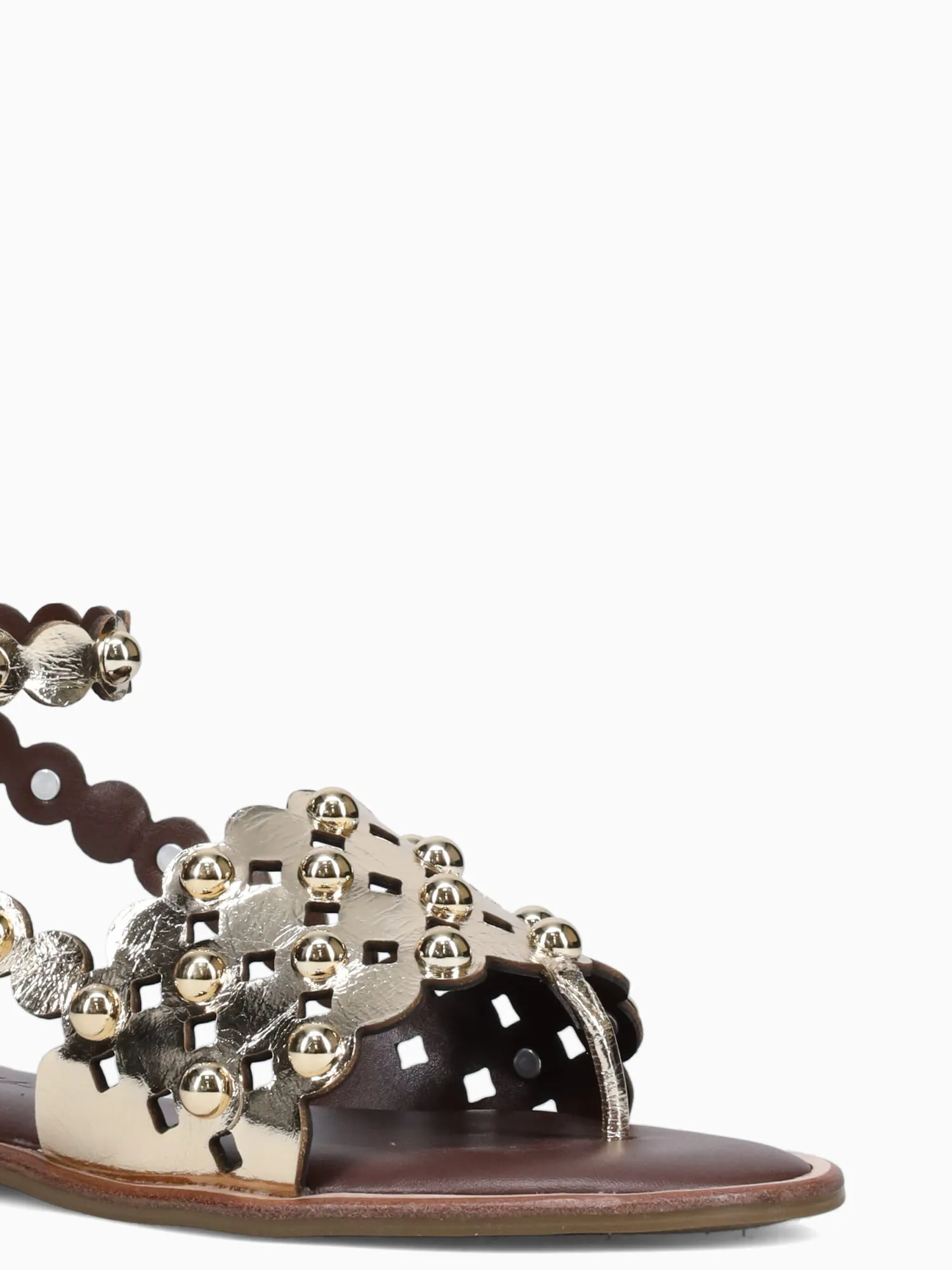 Casual Street Shoes Agnes Gold Crystal Leather