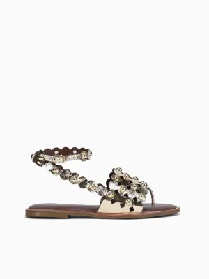 Agnes Gold Crystal Leather Most Comfortable Casual Work Shoes