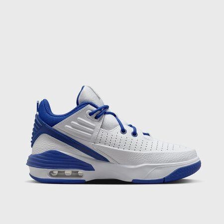 Nike Kid's Jordan Max Aura 5 Shoes - White / Radiant Blue Popular Sneakers