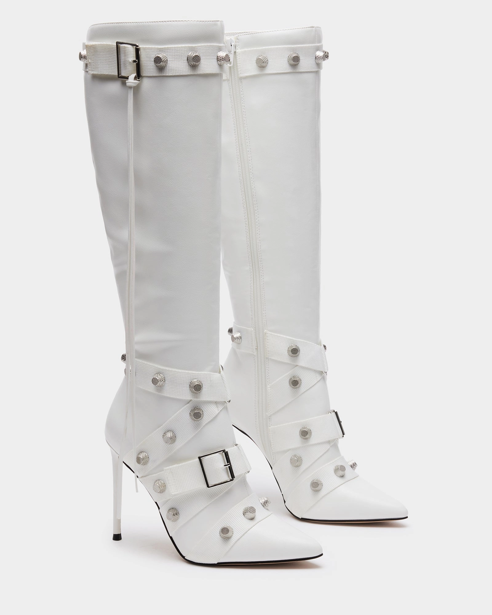 High Knee Flat Boots FINK WHITE - SM REBOOTED