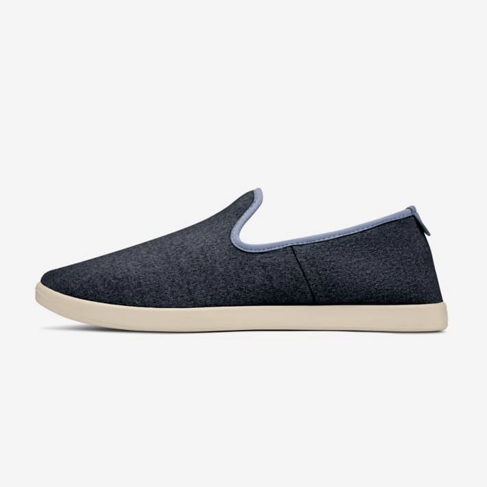 Hidden Wedge Casual Shoes Allbirds Wool Loungers - CLASSICS: Blue (Cream Sole)
