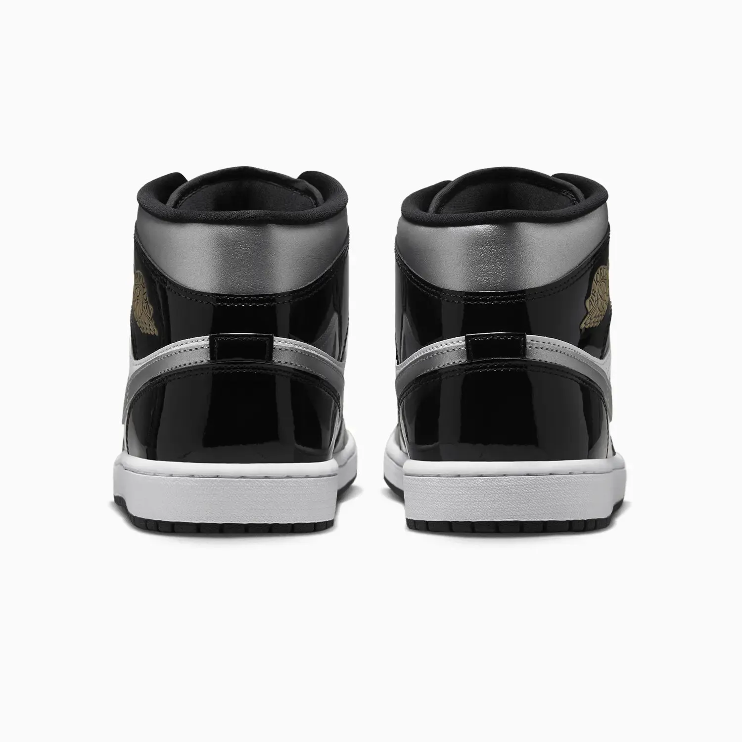 Diabetic Walking Sneakers Men's Air Jordan 1 Mid SE "Black Patent"