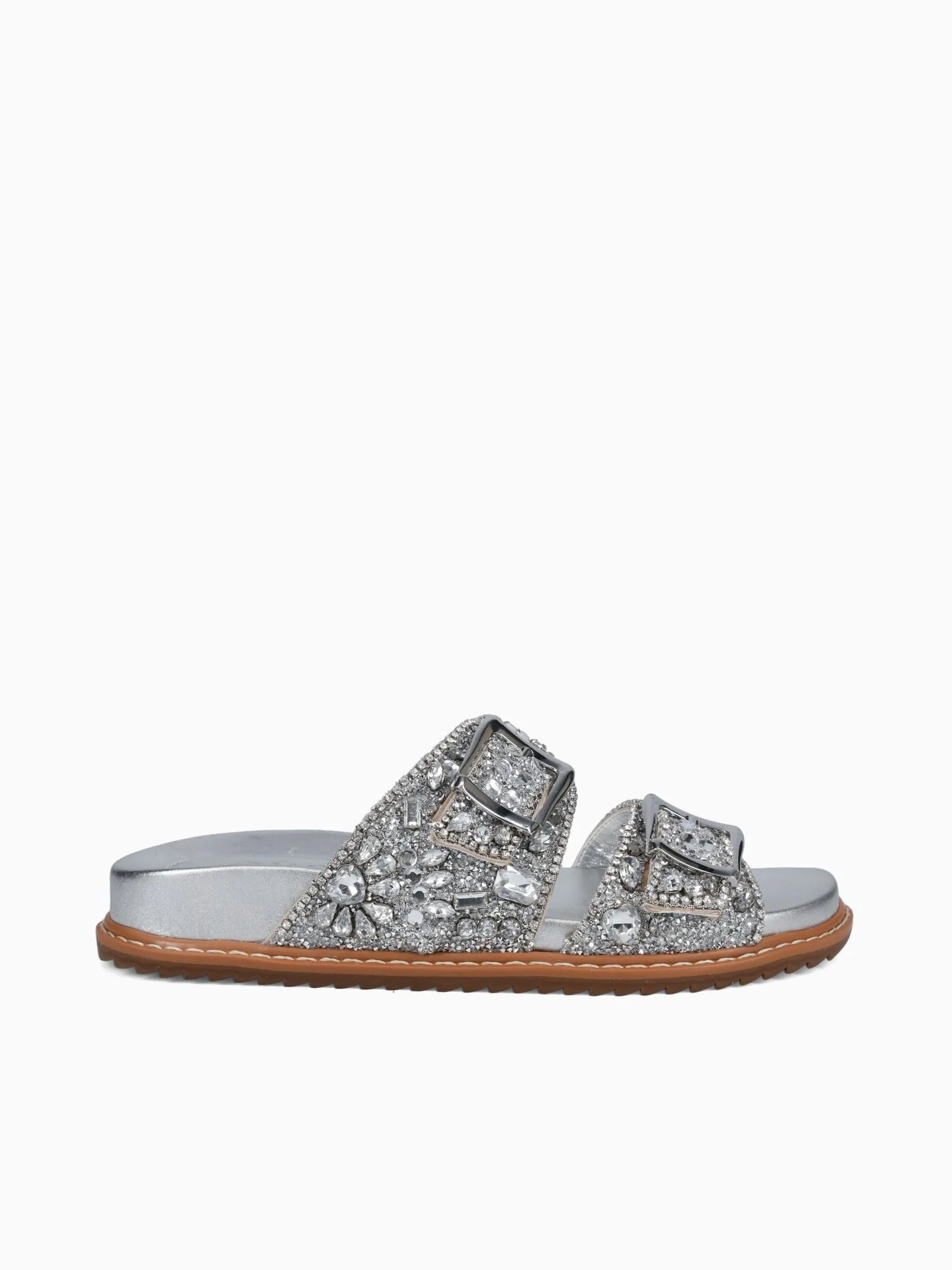 Cali Dream Casual Shoes Minnesota Silver Rhinestone
