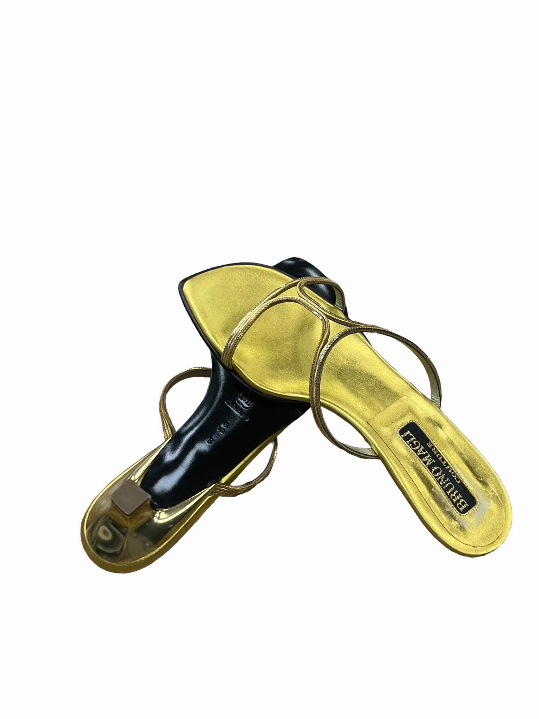 Sandals Designer By Bruno Magli Shoes In Gold, Size: 6.5 Casual Mountain Shoes