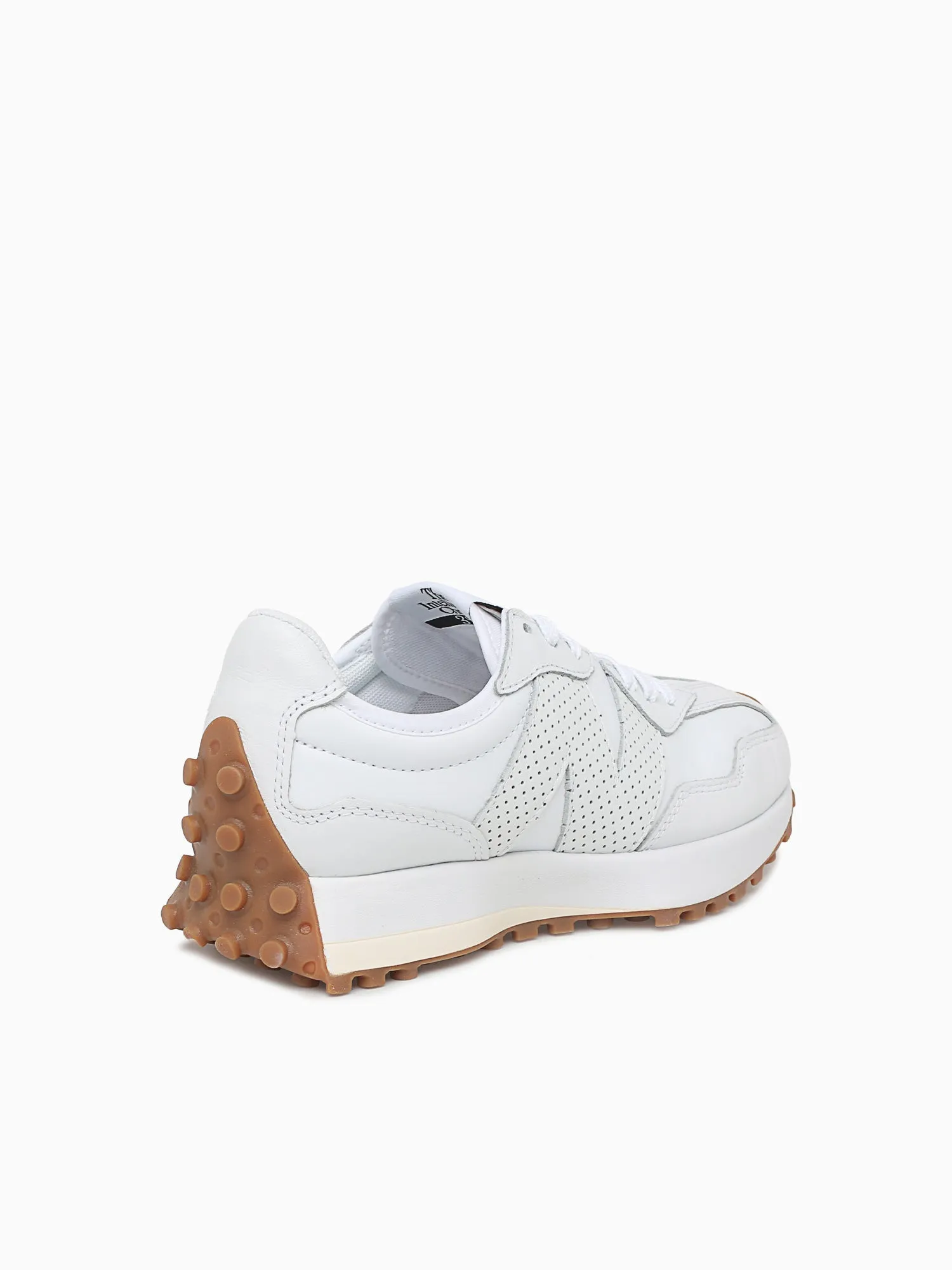 Black New Balance Men 327 White Perforated suede