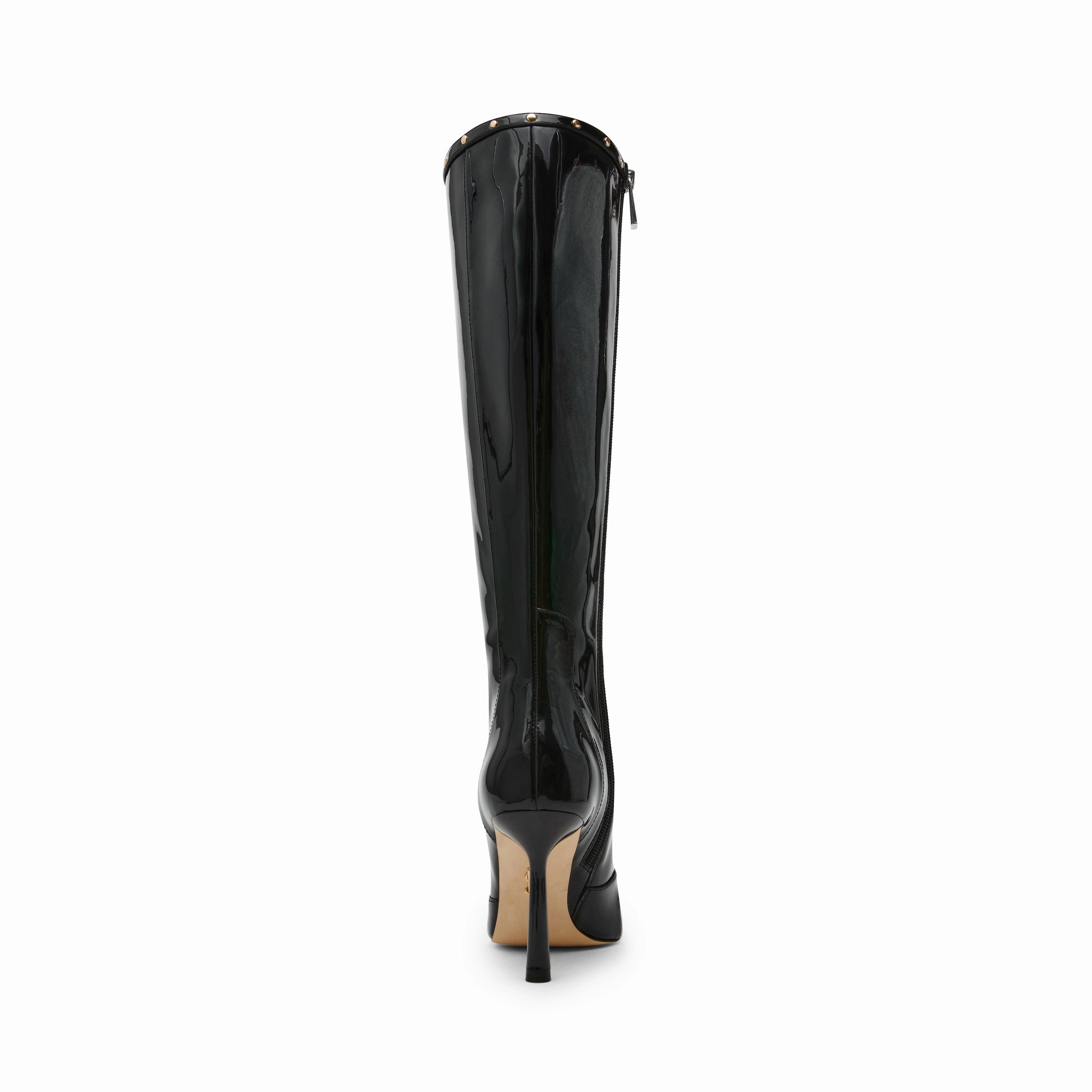 Alters Boot BLK PATENT Flat Above The Knee Boots